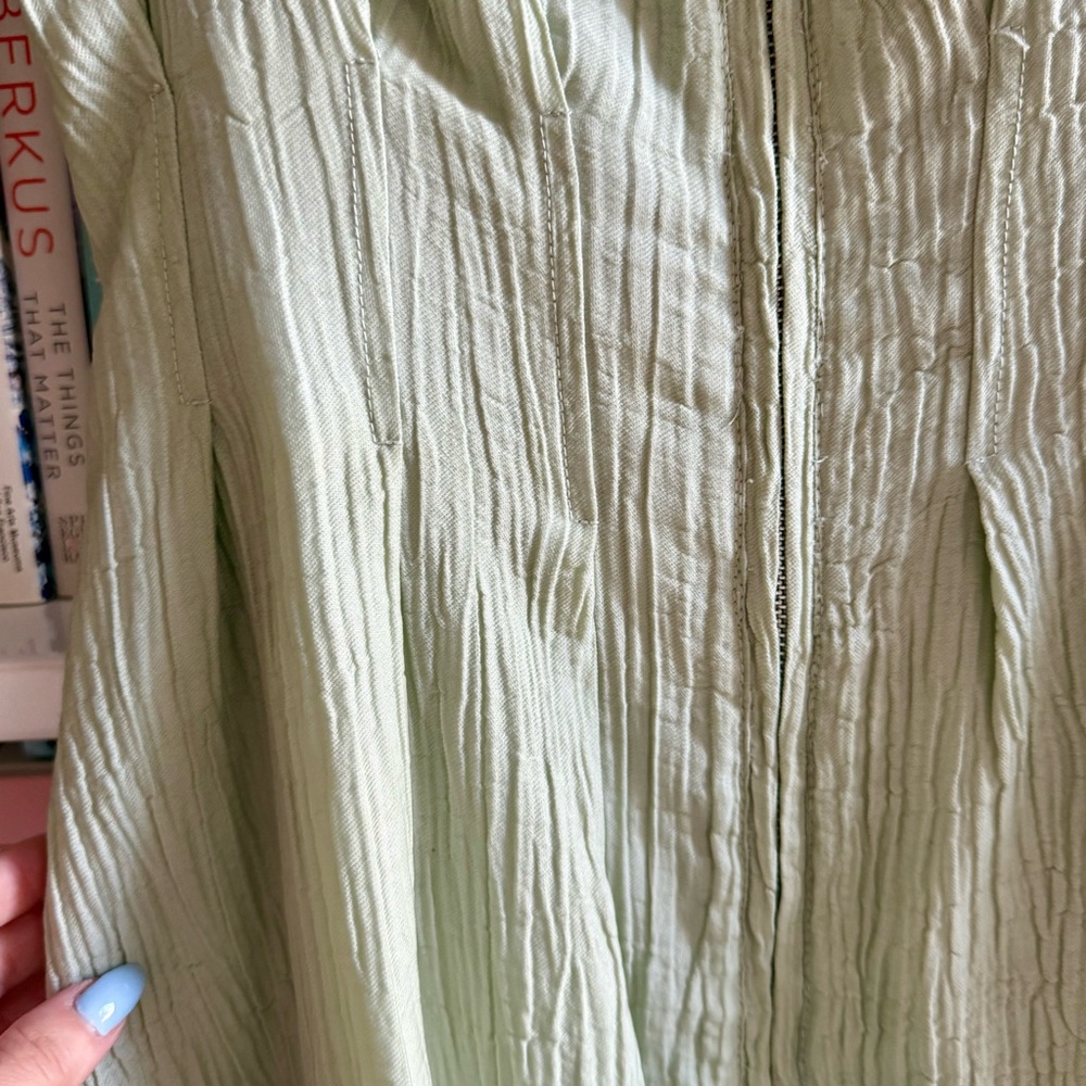 Jonathan Simkhai Green Pleated Mini Dress - Picture 10 of 12